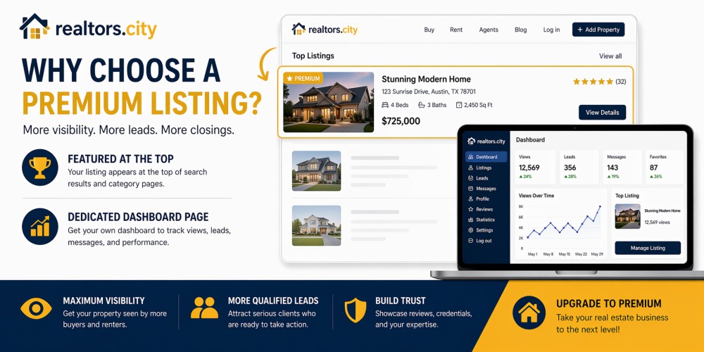 Why choose a Premium Listing on Realtors.city